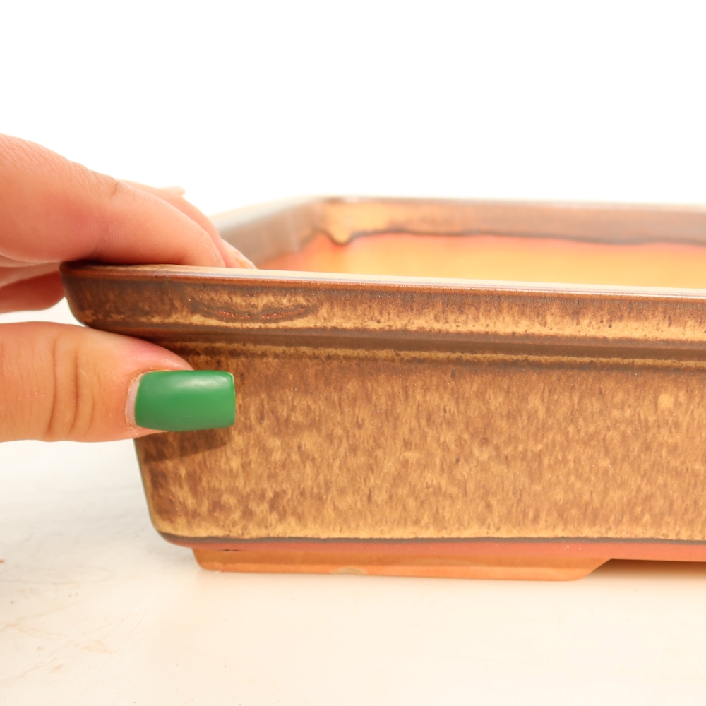 Ciotola in ceramica  45 x 29 x 6,5 cm, colore marrone