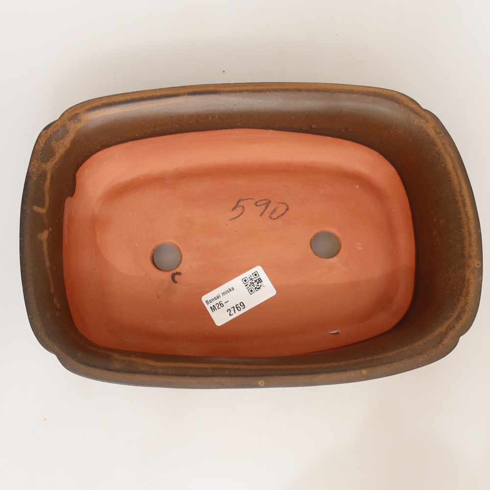 Ciotola in ceramica  24 x 17 x 6 cm, colore marrone