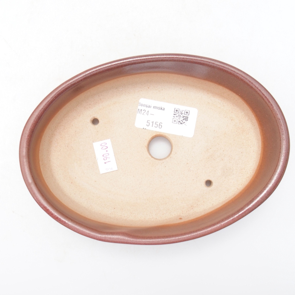 Ciotola bonsai in ceramica 16 x 11,5 x 4 cm, colore bordeaux