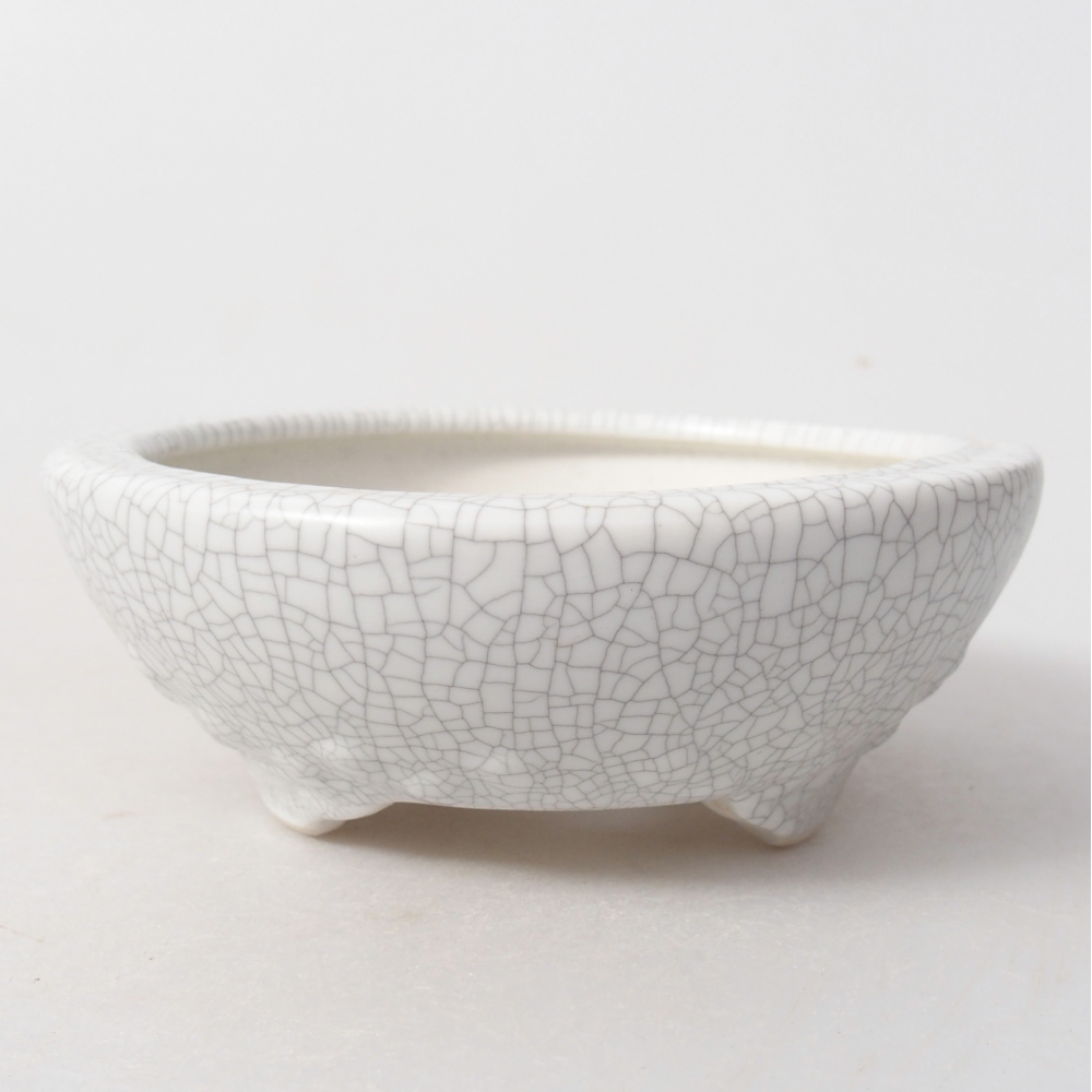 Ciotola bonsai in ceramica 11,5 x 11,5 x 4,5 cm, colore raku