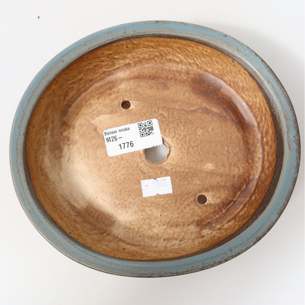 Ciotola bonsai in ceramica 18,5 x 16,5 x 4,5 cm, colore blu