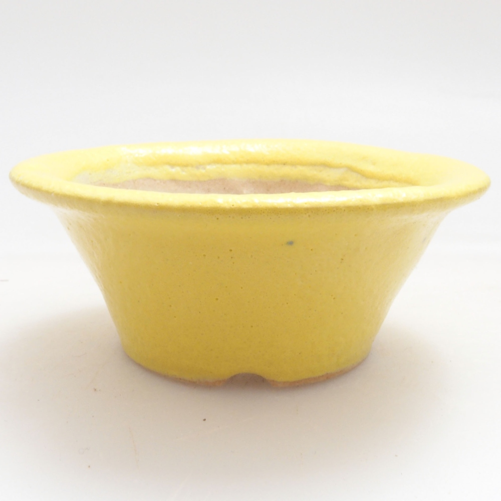 Ciotola bonsai in ceramica 7 x 7 x 2,5 cm, giallo