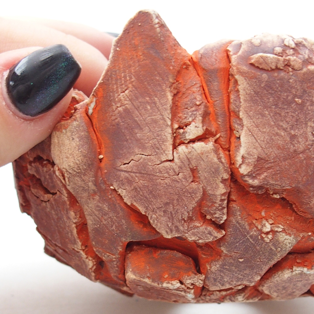 Conchiglia in ceramica 11 x 11 x 6,5 cm , colore arancione