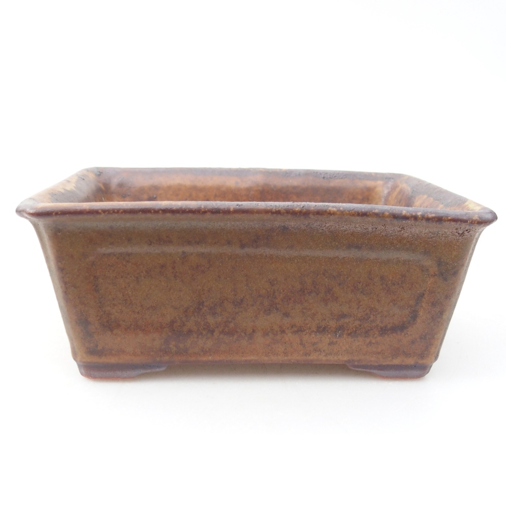 Ciotola per bonsai in ceramica 13,5 x 10 x 5,5 cm, marrone
