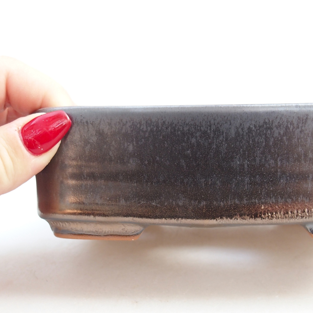 Ciotola bonsai in ceramica 26 x 26 x 8 cm, colore rosso