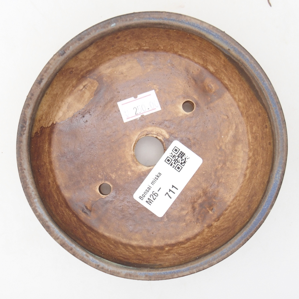 Ciotola bonsai in ceramica 13,5 x 13,5 x 4 cm, colore blu