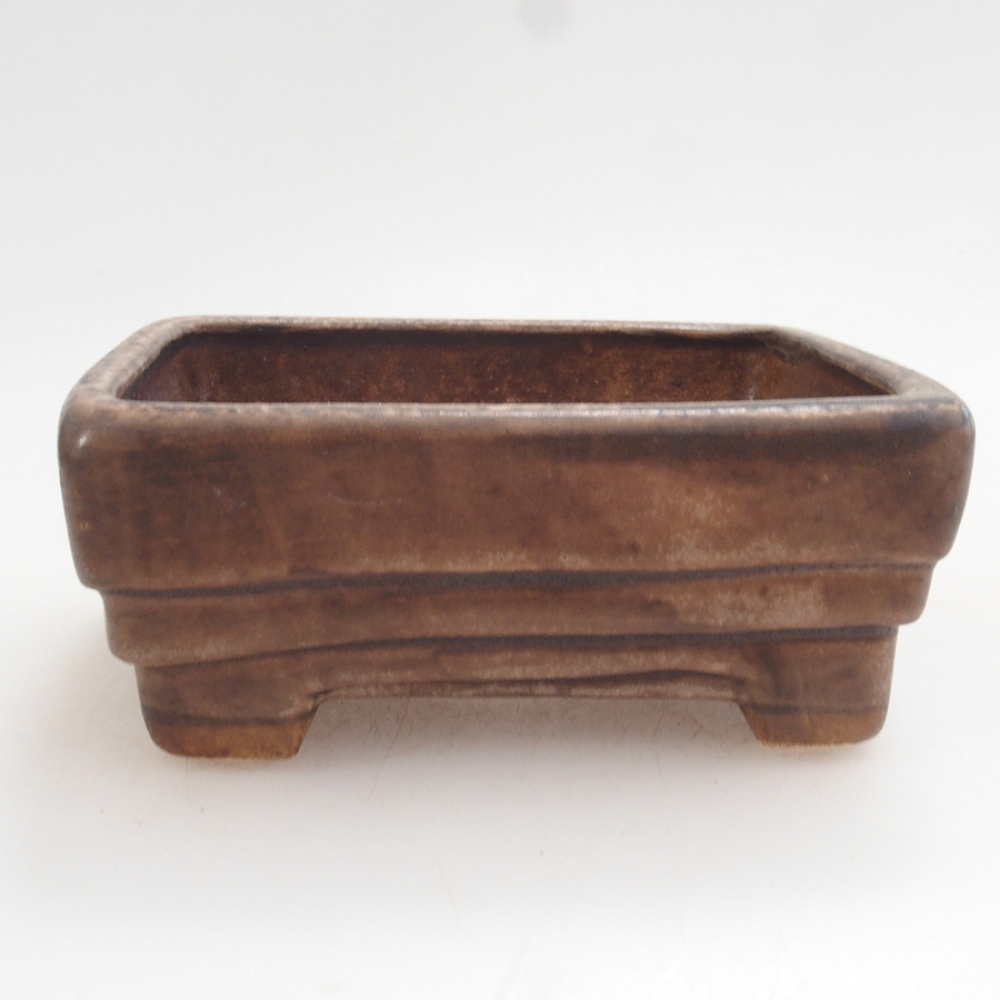 Ciotola per bonsai in ceramica 10 x 8,5 x 4 cm, marrone