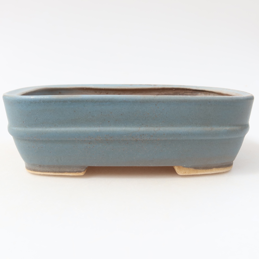 Vaso da bonsai in ceramica 14,5 x 11,5 x 4,5 cm, colore blu
