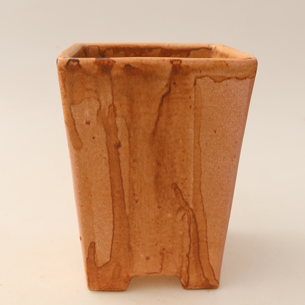 Vaso da bonsai in ceramica 9 x 9 x 12,5 cm, colore rosa
