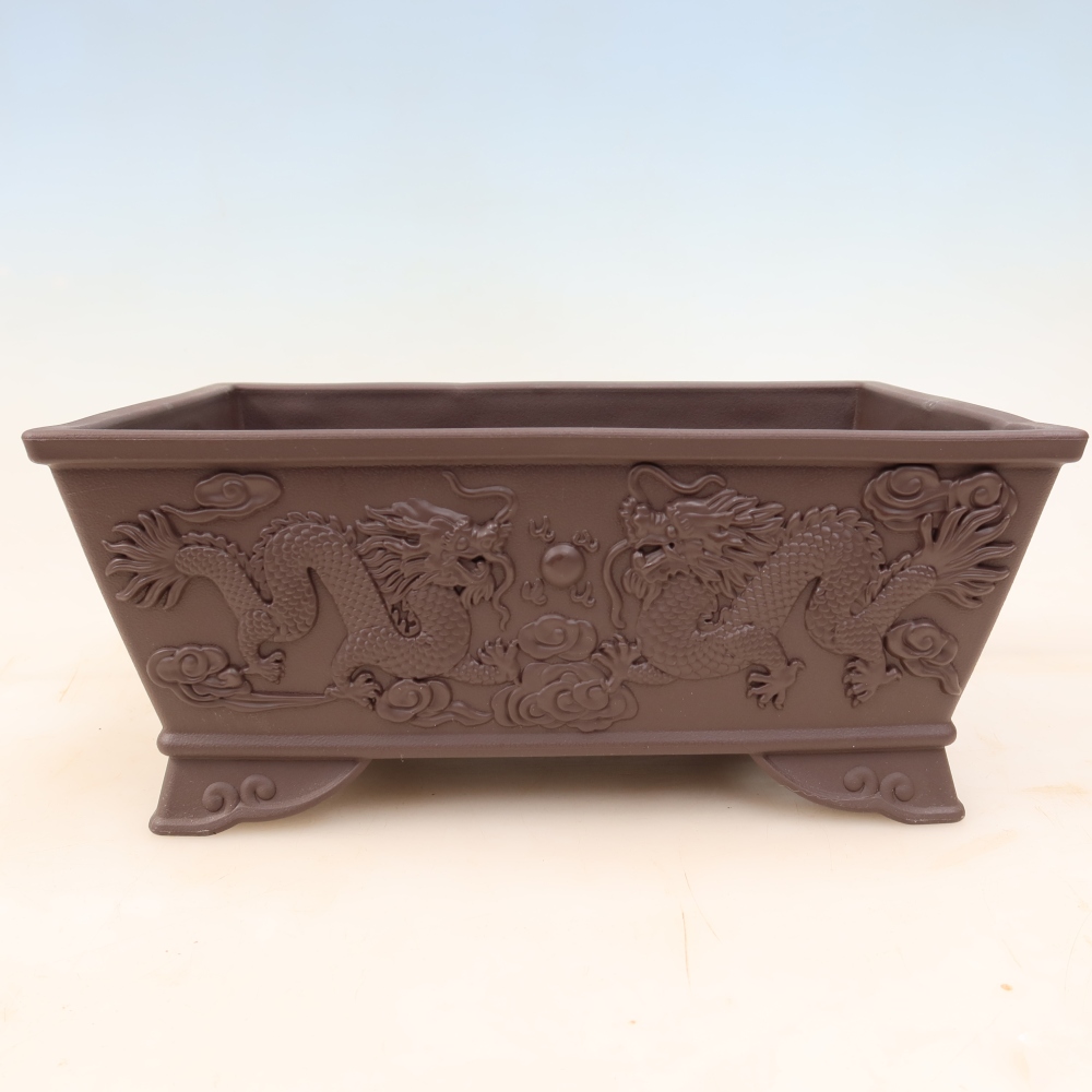 Vaso per bonsai + sottovaso in plastica MP-37 - 28 x 19 x 11,5 cm
