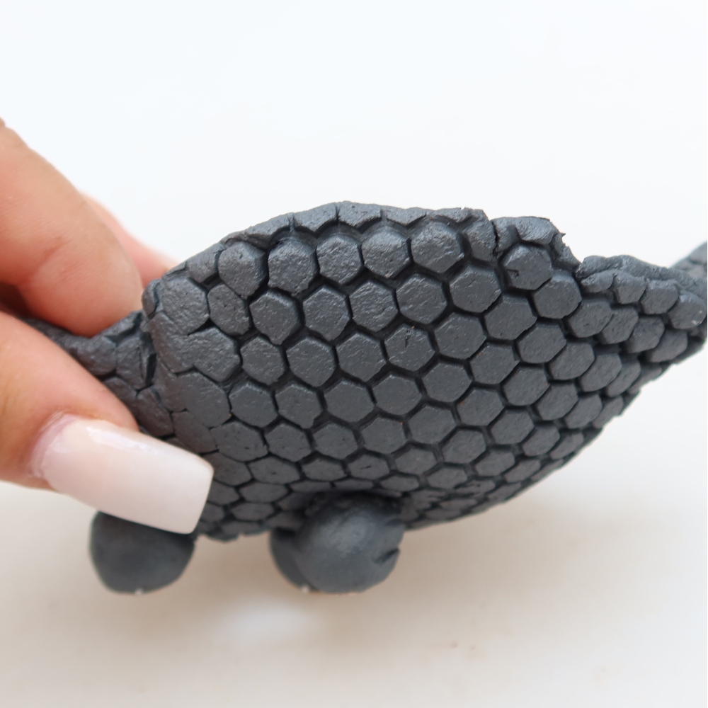 Guscio in ceramica  13,5 x 9,5 x 6 cm, colore metallizzato