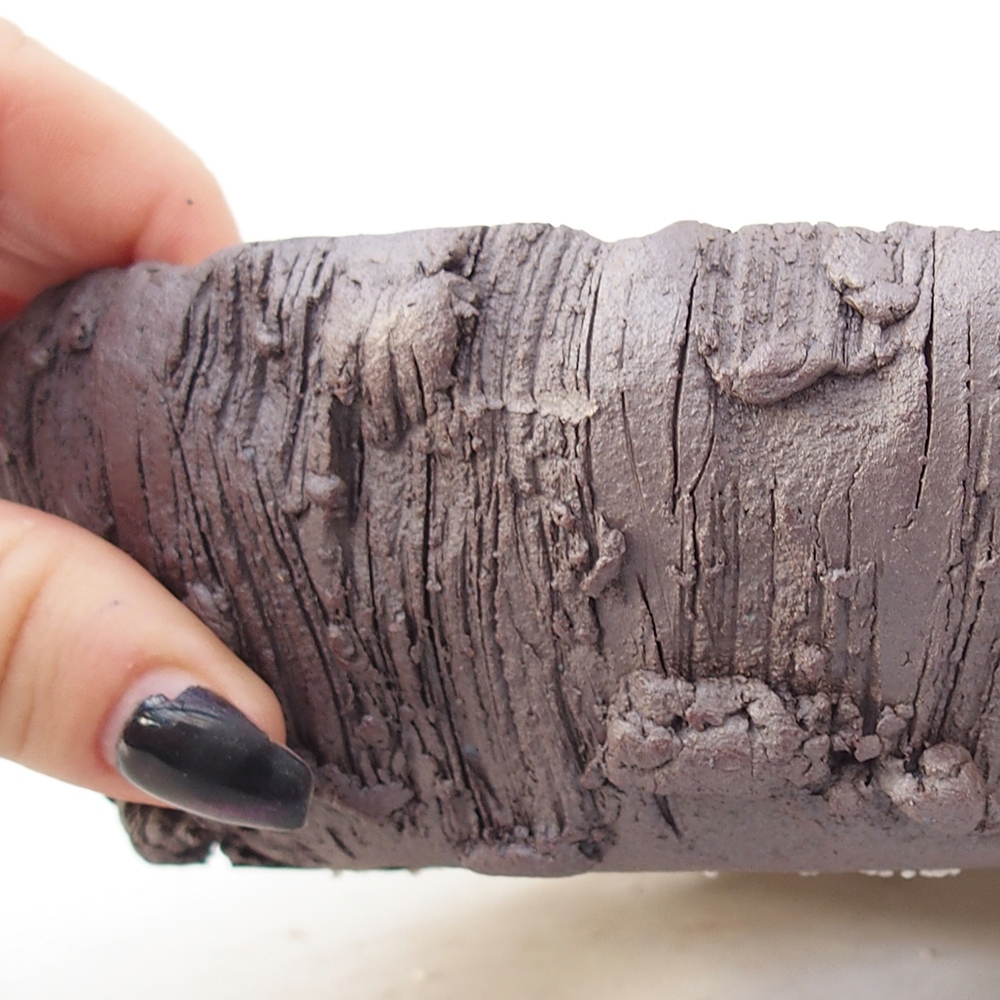 Ciotola bonsai in ceramica 17 x 17 x 5,5 cm, colore metallo